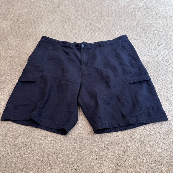 Tommy Bahama Cargo Shorts Relax Key Grip 9.5-inch Blue Flat Front Size 42 #TR808 - Picture 4 of 12